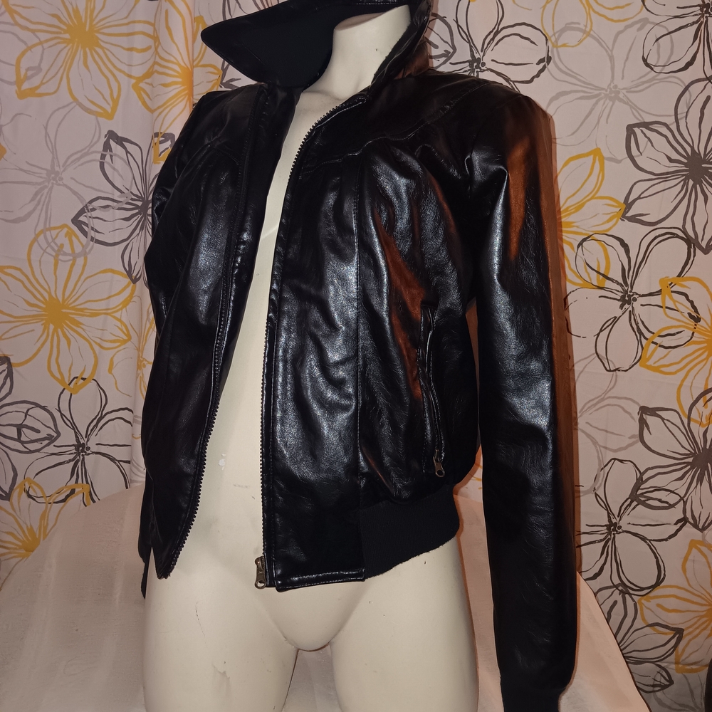 Charlotte Russe Black Leather Jacket Classic Design